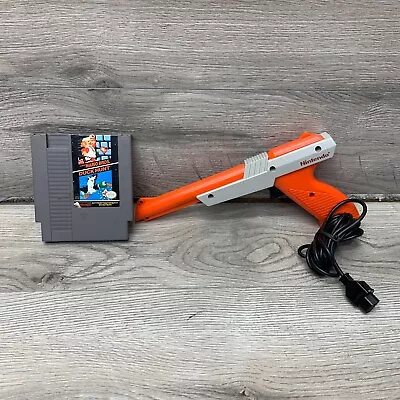 Nintendo NES Super Mario Bros.Duck Hunt Game With Orange Zapper Light Gun • $29.50