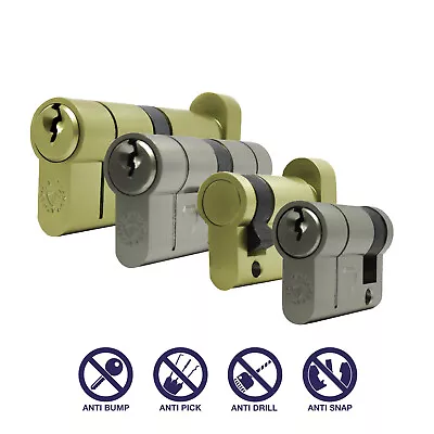 Euro Cylinder Lock | UPVC Doors✔ ANTI SNAP✔ ANTI BUMP✔ THUMB TURN OPTION✔ • £20.40