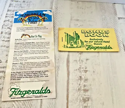 Fitzgeralds Casino Las Vegas Bonus Coupon Book 1990's • $6.99