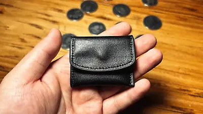 The Cowhide Coin Wallet (Black) By Bacon Magic - Trick • $11.40