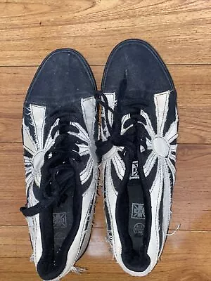 TUK Skate Shoes Men's 12 Black - White Japan Rising Sun Canvas Casual Sneaker  • $19.99