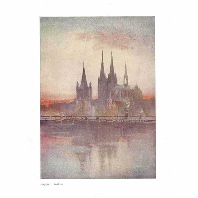 £5.99 • Buy COLOGNE View Of The Cathedral - Antique Print 1909