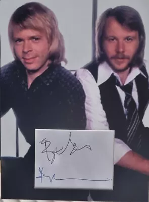 BENNY ANDERSSON & BJÖRN ULVAEUS Signed 16x12 Photo Display ABBA COA • £299.99