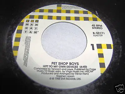 Pet Shop Boys-left To My Own Devices/sound Atom S M- 45 • $2.98