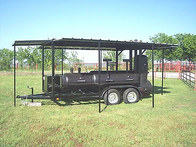 $13750 • Buy NEW BBQ Pit Smoker Cooker And Charcoal Grill Trailer