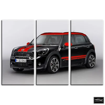 Mini John Cooper Works   Cars BOX FRAMED CANVAS ART Picture HDR 280gsm • £24.99