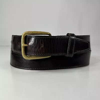 J.Crew Stretched Worn Brown Genuine Leather Dress Belt - Men's Size 38 • $11.90