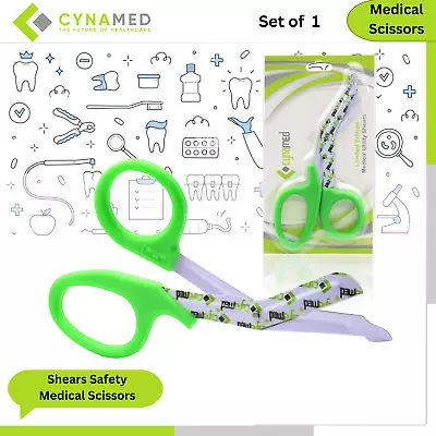 Cynamed Stainless Steel Trauma Bandage Shears Safety Medical Scissors Blunt Tip • $8.99