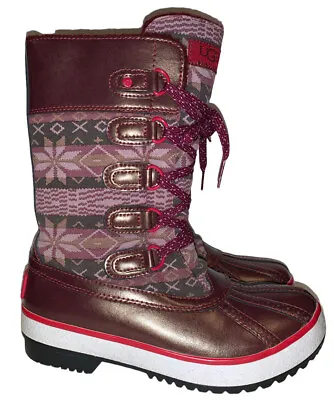 UGG Baroness Fair Isle Sugar Plum Nordic Color Women’s Size US 5 Duck Boots • $44.99