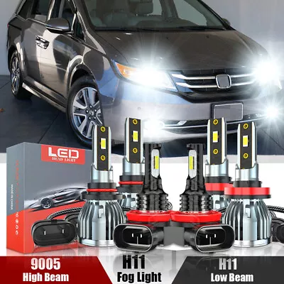 For Honda Odyssey 2011-2017 Combo LED Headlight Fog Lights 6x Bulbs Kit 6000K • $59.14