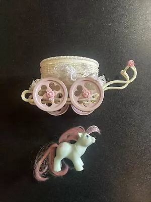 Vintage G1 My Little Pony Baby Buggy Carriage W/ Baby Cuddles Pony. Incomplete • $22