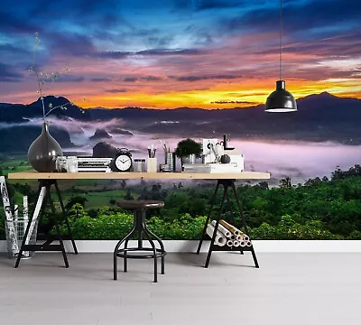 3D Sunset Scenery G1884 Wallpaper Wall Murals Removable Self-adhesive Honey • $11.74