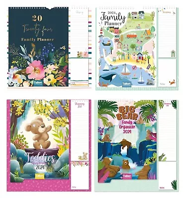 2024 Family Organiser 5 Column Calendar Planner With Notes & Shopping List UK • £9.95