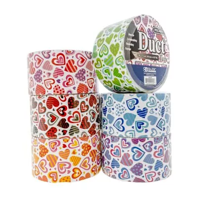 Bazic Heart Series Duct Tape 6 Roll Assorted Color • $14.99
