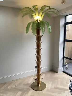 Stunning  1970’s Murano Glass And Brass Palm Tree Floor Lamp Collectors Piece. • £4500