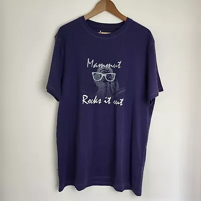 Mammut Rocks It Out Mens Mammoth Graphic T Shirt Blue - Size XXL 2XL • $24.85