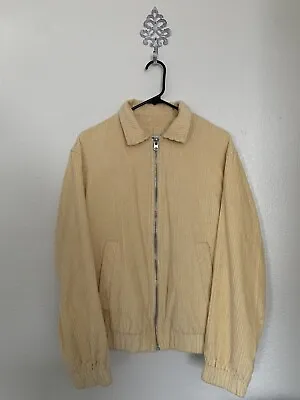 $17.99 • Buy ZARA Yellow Oversized Corduroy Womens Zip Jacket Medium M, Pockets