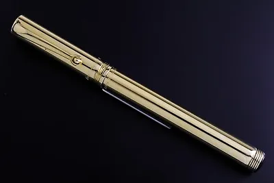 Montegrappa Heritage Cylindrical Smooth Vermeil Fountain Pen - M • $2350