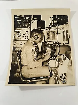 WW2 Korea Black African American Soldier Radioman In Action Teletype Photo P3:4 • $104.99