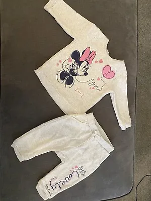 Girls Minnie Mouse Tracksuit 3-6 Months • £1.50