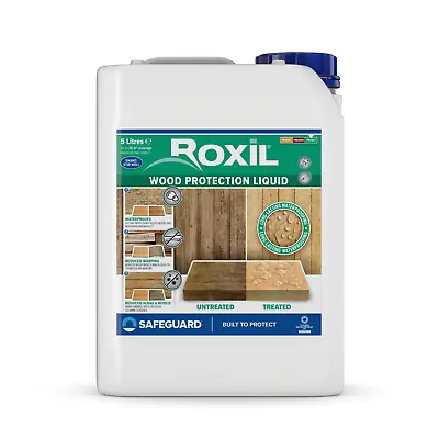 Roxil Wood Waterproofing Liquid - Wood Sealer Treatment & Preserver Clear • £27.99