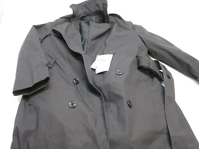 USGI BLACK MILITARY TRENCH COAT DRESS UNIFORM JACKET ARMY ASU RAINCOAT W. LINER • $49.95