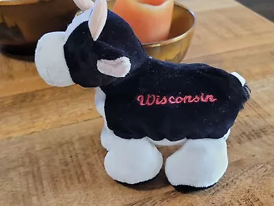 Wisconsin Holstein Cow Black White Dairy State Mary Meyer Plush 7  Toy Lovey • $9.90