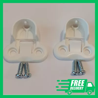 130527 X 2 ORIGINAL IKEA PAX Wardrobe Brackets Clips For Rail WHITE With Screws • £5.99