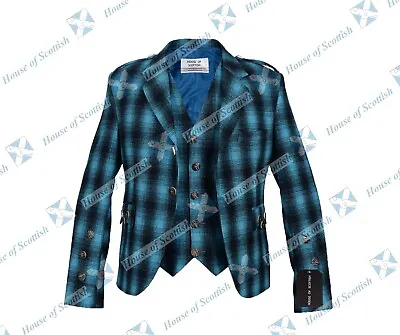 £79.99 • Buy Argyle Kilt Jacket With Waistcoat Tweed Wedding Jacket | Braemar / Crail Jacket