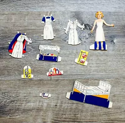 Vintage Miss Curity Paper Dolls And Accessories Playset Promo • $32