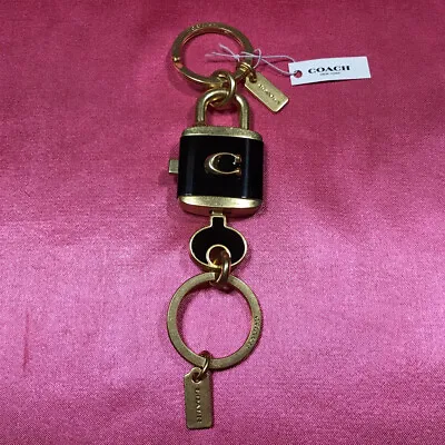 Coach Lock And Key Bag Charm Valet Detachable Key Ring Fob C1679 • £62.73