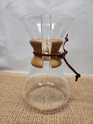 Vtg Chemex Pour Over Coffee Carafe Pyrex Glass Coffee Maker 2-9 Cups  • $39.99