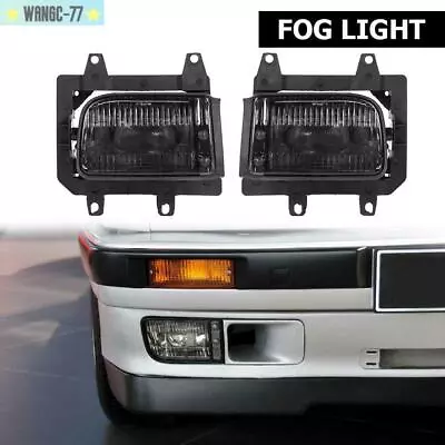 Pair Bumper Clear Fog Light Driving Lamp Smoke Set For BMW E30 3-Series 1985-93 • $59.15