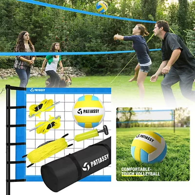 Professional Portable Volleyball Net Set With Adjustable Poles Pump Carry Bag • $71.99