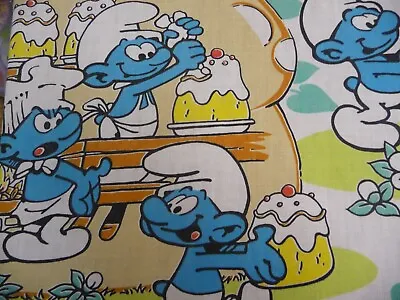 £19.87 • Buy Vintage Smurfs Double Fitted Sheet Great Condition