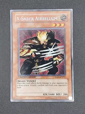 YuGiOh X-Saber Airbellum - HA01-EN011 - Secret Rare - Limited Edition • $3.49