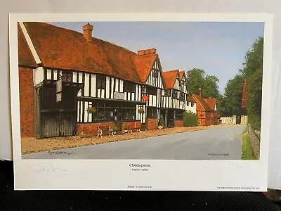 £42 • Buy English Village Landscape Art Print Chiddingstone Kent Tudor Homes 