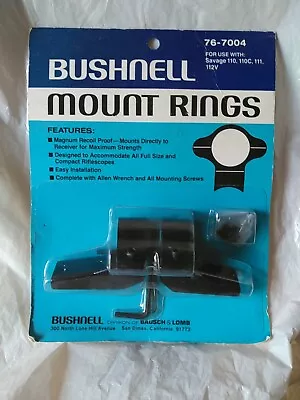 Bushnell Mount Rings In Package Older 76-7004 For Savage 110 110c 111 112v • $13.50