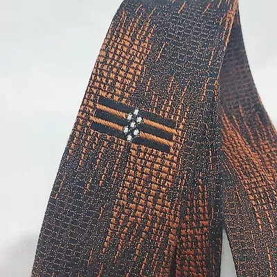 Vintage 50s/60s Acetate Skinny Tie | Faux Alligator Skin • $8.99