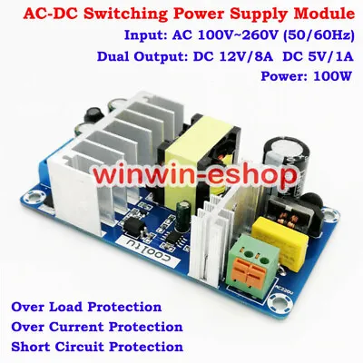$12.70 • Buy AC-DC Converter AC 110v 220v To 5v 12v Switching Power Supply Board Dual Output
