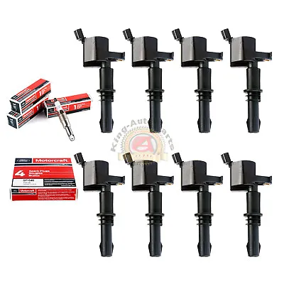 8 Ignition Coils DG511 MOTORCRAFT Spark Plug SP546 For Ford Lincoln 4.6 5.4 • $151.50