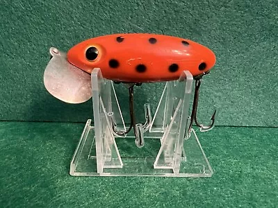 Vintage Fishing Lure Fred Arbogast 5/8 Oz Jitterbug In Orange Black Spots • $9.99