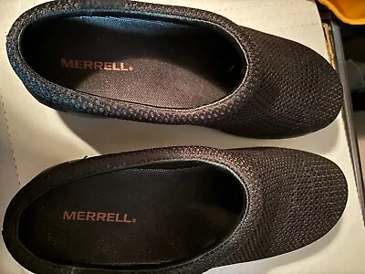 Merrell Encore Q2 Breeze Slip On Shoes Womens Sz 9 Black Mesh Clogs Mules J00970 • $17.49