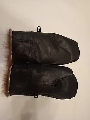 Real Beaver Fur  And Real Leather Mitten For Hunters  • $99.99