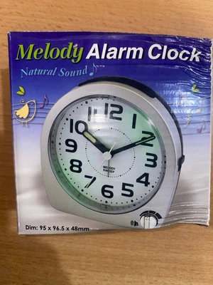 £13.95 • Buy Melody Alarm Clock Silent Light Large Snooze Button Easy To Read Luminous