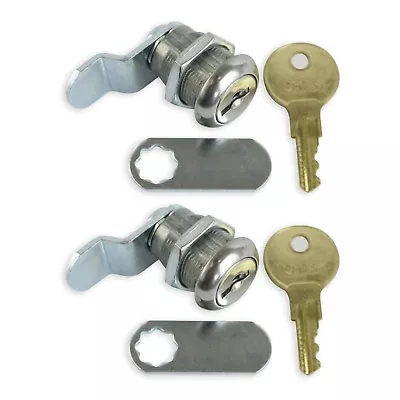 $13.99 • Buy 2Pack Rv Compartment Door Cam Lock Set 7/8 Inch Camper Trailer Motorhome Storage