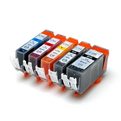 5x PGI 520 & CLI521 Ink Cartridges For MP540 MP560 MP550 MP640 IP4700 NoN-OEM • £6.14