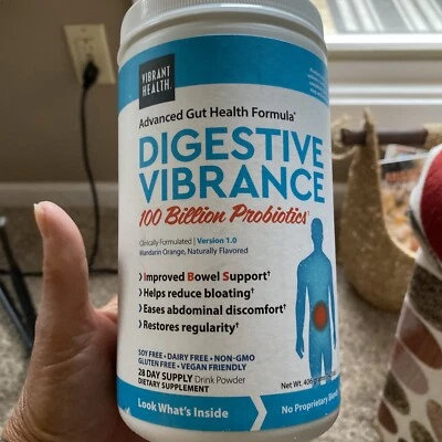 $24.99 • Buy Vibrant Health Digestive Vibrance Mandarin Orange 100 Billion Probiotics 14.3oz