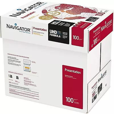 Navigator A4 White Paper Copy Printer 100gsm – Box Of 5 Reams 2500 Sheets • £34.99