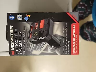 Monster Bluetooth FM Transmitter With3.4A USB Charging Brand New  • $20